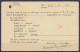 EP CP Réponse 50c (type N°426) Répiqué "Tramways Bruxellois" (confirmation Réception De Colis Pour Prisonnier Belge) + N - Postcards 1934-1951