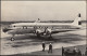 Firmenlochung/Perfin K Auf 471 Ziffer Auf AK Flugzeug DC-6B, AMSTERDAM 14.7.59 - Sonstige & Ohne Zuordnung