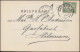 Firmenlochung/Perfin K Auf 52 Ziffer Auf Foto-AK Dampfer Aus KAMPEN 20.10.1901 - Other & Unclassified