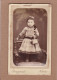 Ancienne Photographie XIXe CDV Burgaud Nantes Ancenis Portrait Petite Fille Avec Son Panier - Alte (vor 1900)