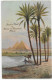 Schiffspost, Postkarte Port-Said, Pyramieden Ägypten, 1928 Nach Motpellier - Otros & Sin Clasificación