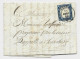 SARDE SARDEGNA 20C BLEU FONCE TOUCHE PETIT BDF LETTRE COVER LETTERA ALBENS 1858 SAVOIE ECRITE ST GIROD - Sardinia