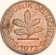 Germany Federal Republic - Pfennig 1972 F, KM# 105 (#4459) - 1 Pfennig