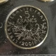 5 FRANCS SEMEUSE 2001 / SCELLEE DU COFFRET BU / UNC FRANCE - 5 Francs