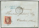 Lettre.  No 6B, Carmin-brun, Bdf + Un Voisin, Obl Grille Sur Lettre En Triple Port De Sedan Oct 51 Pour Verdun. - TB. -  - 1849-1850 Cérès