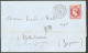 EMPIRE LAURE.Lettre.  Pour Yokohama. No 32 Obl Ancre, Sur Lettre Avec Cad Octog. "Marseille Paq.Fr. M N°1" De Déc 69, Ar - 1863-1870 Napoleon III With Laurels
