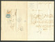 Deux émissions. No 43 Coupé En Diagonale + No 37 Obl Gc 1876, Sur Lettre De Joigny 3 Sept 71 Pour Auxon, Superbe. - RR - 1870 Bordeaux Printing