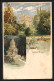 Lithographie Starnberg, Schloss Berg, Gedächtniskapelle  - Starnberg