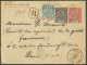 Lettre Carré De Karikal Sur Entier 10c Rouge + 5 + 6, à Côté Cad "Inde/Karikal" Oct 1907, Pour Paris. - TB - Autres & Non Classés