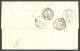 Lettre Losange Sur CG 6. Cad "Inde/Pondichéry" Sur Enveloppe Pour Nantes, 1870. - TB. - R - Autres & Non Classés