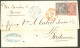 Lettre Cad Bleu "Inde/Pondichéry". CG 18 + 33 Sur Enveloppe Pour Bordeaux, 1880. - TB - R - Other & Unclassified