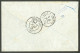 Lettre Affranchissement Tricolore, Deux émissions. CG 6 + 11 + 12 Obl Losange, à Côté Cad "Inde/Yanaon" 1872, Sur Envelo - Autres & Non Classés