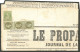 Lettre Cad "Martinique/St Pierre". CG N° 7 Bande De Trois  Verticale + 8 Sur Journal Entier "Le Propagateur" Pour Basse  - Other & Unclassified