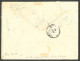 Lettre Cad Télégraphique Bleu "Bourail" 1888 Sur CG 54 (2) Sur Enveloppe Pour Lyon. - TB. - R - Other & Unclassified