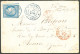 Lettre Cad Bleu "Réunion/Saint Denis" Sur CG N°23 Sur Lettre Pour Auxerre, 1880. - TB - Other & Unclassified