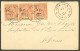 Lettre Cad "Réunion/Sainte Marie" Sur N°52 Bande De Trois, Sur Enveloppe Carte De Visite Pour Saint Denis, 1901. - TB - Sonstige & Ohne Zuordnung