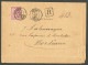 Lettre Cad "Papeete/Taiti". CG No 58 Sur Enveloppe Recommandée Pour Bordeaux, 1891. - TB - Autres & Non Classés