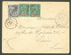 Lettre Cad "Taiohaé/Taiti". No 12 + Océanie N°4 Paire, Sur Enveloppe Pour Paris, 1896. - TB. - R - Sonstige & Ohne Zuordnung