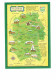 Cpm -  Carte Géographique - Wiltshire - Illustration Dolmen Menhir Chateau Tour - Landkaarten