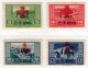 Albanien 100-103, Ungebr. Rotes Kreuz Aufdrucksatz Kpl. M. Originalgummi - Albanie