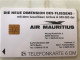 CHIP CARD GERMANY  PLANE  AIR   MAURITIUS - Aerei
