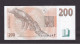 1998 Czech Republic Czech National Bank Banknote 200 Korun,P#19B - República Checa