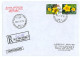 NCP 26 - 4214-a Flower, Romania - Registered, Stamp With Vignette - 2012 - Covers & Documents