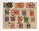 !!! MAROC, 15 VALEURS SERIE SURCHARGEE TANGER  DONT N°95/97 SUR LETTRE PHILATELIQUE CACHETS DE 1924 - Usati