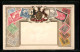 Präge-AK Baden-Württemberg, Briefmarken Und Wappen  - Timbres (représentations)