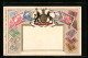 Präge-AK Baden-Württemberg, Wappen Und Briefmarken  - Briefmarken (Abbildungen)