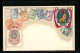 Künstler-AK Republica Del Paraguay, Briefmarken Und Wappen  - Briefmarken (Abbildungen)