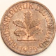 Germany Federal Republic - Pfennig 1975 G, KM# 105 (#4469) - 1 Pfennig