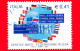 ITALIA -  Usato - 2002 - Vertice NATO - Federazione Russa - Bandiere Dei 20 Paesi Membri - 0,41 - 2001-10: Oblitérés