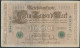 Deutsches Reich Rosenbg: 46a Grünes Siegel, KN 6-stellig, Udr.-Bst. F, Serie: C Gebraucht (III) 1910 1.000 Ma (10298912 - 1.000 Mark