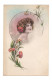 Portrait De Femme Avec Fleurs. Art Nouveau - 1900-1949