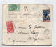 !!! COTE D'IVOIRE, LETTRE RECO DE DIMBOKRO POUR BORDEAUX DE 1912 AFFRANCH TRICOLORE EMISSION PALMIER - Covers & Documents