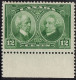 CANADA 1927 KGV 12c Green Confederation 60th Anniversary- Sir W.Laurier & Sir J A Macdonald SG272 MNH With Bottom Gutter - Oblitérés