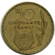 50 FRANCS 1977 RWANDA (RUANDA) Coin #AP929.U.A - Rwanda