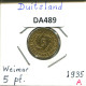 5 REICHSPFENNIG 1935 A ALLEMAGNE Pièce GERMANY #DA489.2.F.A - 5 Reichspfennig