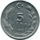 5 LIRA 1984 TÜRKEI TURKEY UNC Münze #M10289.D.A - Turkije