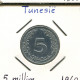 5 MILLIMES 1960 TÚNEZ TUNISIA Moneda #AP816.2.E.A - Tunesien