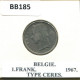 1 FRANC 1967 DUTCH Text BELGIEN BELGIUM Münze #BB185.D.A - 1 Franc