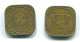 5 CENTS 1962 SURINAM NIEDERLANDE Nickel-Brass Koloniale Münze #S12674.D.A - Suriname 1975 - ...