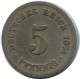 5 PFENNIG 1874 A DEUTSCHLAND Münze GERMANY #DB134.D.A - 5 Pfennig