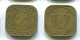 5 CENTS 1966 SURINAM NIEDERLANDE Nickel-Brass Koloniale Münze #S12764.D.A - Suriname 1975 - ...