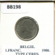 1 FRANC 1980 DUTCH Text BÉLGICA BELGIUM Moneda #BB198.E.A - 1 Franc