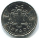 25 CENTS 2008 BARBADOS Münze #WW1160.D.A - Barbados (Barbuda)