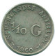 1/10 GULDEN 1960 NIEDERLÄNDISCHE ANTILLEN SILBER Koloniale Münze #NL12293.3.D.A - Antilles Néerlandaises