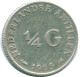 1/4 GULDEN 1965 NETHERLANDS ANTILLES SILVER Colonial Coin #NL11316.4.U.A - Antilles Néerlandaises