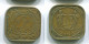 5 CENTS 1966 SURINAM NIEDERLANDE Nickel-Brass Koloniale Münze #S12807.D.A - Suriname 1975 - ...